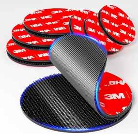 Black Hook and Loop Round Strips with Super Adhesive Heavy Duty, Made of 3M, Heat Resistant Waterproof, Outdoor or Indoor Use, 16 Sets 1.97 Inch