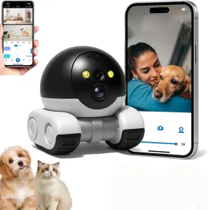 Blinky Bot Camera - 360° View Blinkybot Robot, Blinky Bot Pro Dual-Lens Smart Little Robot Pet Camera, 1080p HD Wi-Fi with App Control, 2 Way Audio, Night Vision, Ultra-Long Battery Life