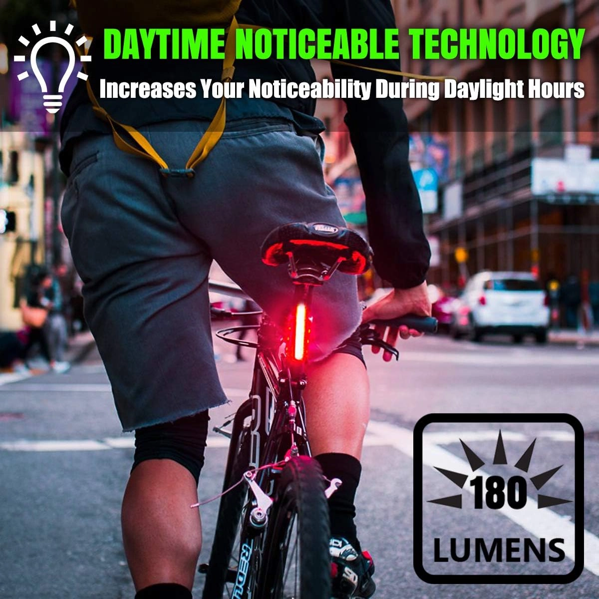 BLITZU 2025 Cyborg 168H Bike Headlight or 168T Tail Light USB Rechargeable LED Rear Bicycle Lights Set Front Back Night Riding, Cycling Safety Reflector Accessories