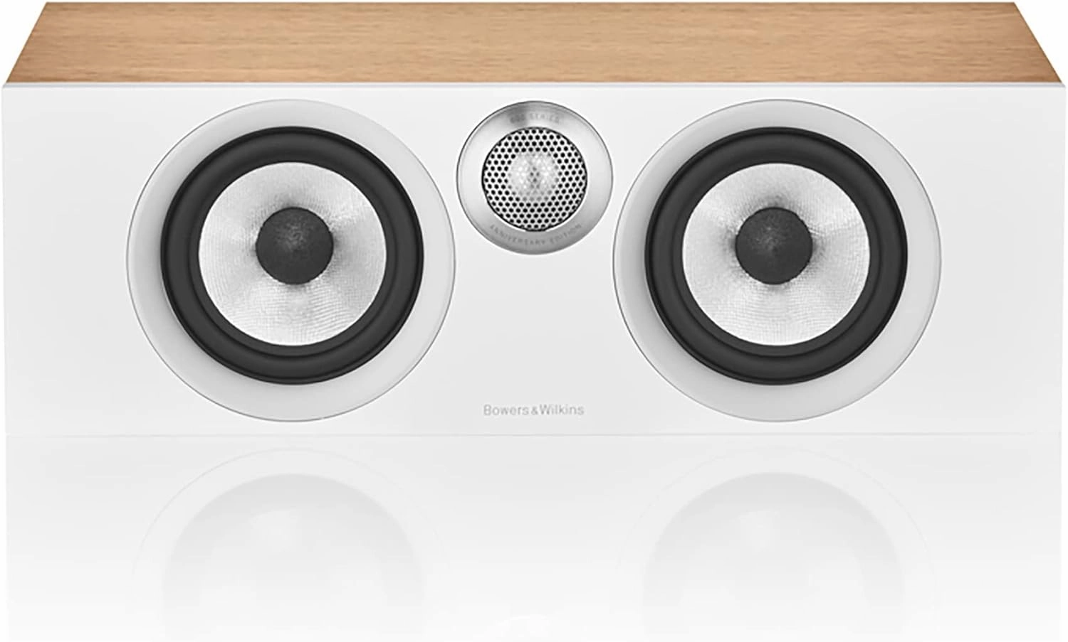 Bowers & Wilkins HTM6 S2 Center Channel Speaker - Anniversary Edition Loudspeaker, Twin Continuum Cone Bass/Midrange Drivers with Flowport Technology, Decoupled Double Dome Aluminum Tweeter, Oak