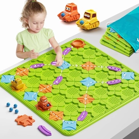 Brain Stem Activity Logic Kits, Board Teaser Games & Puzzles Toys with 200  Challenges, 4 Difficulty Levels for Kids Ages 3-10, Educational Learning Maze Games for Toddlers