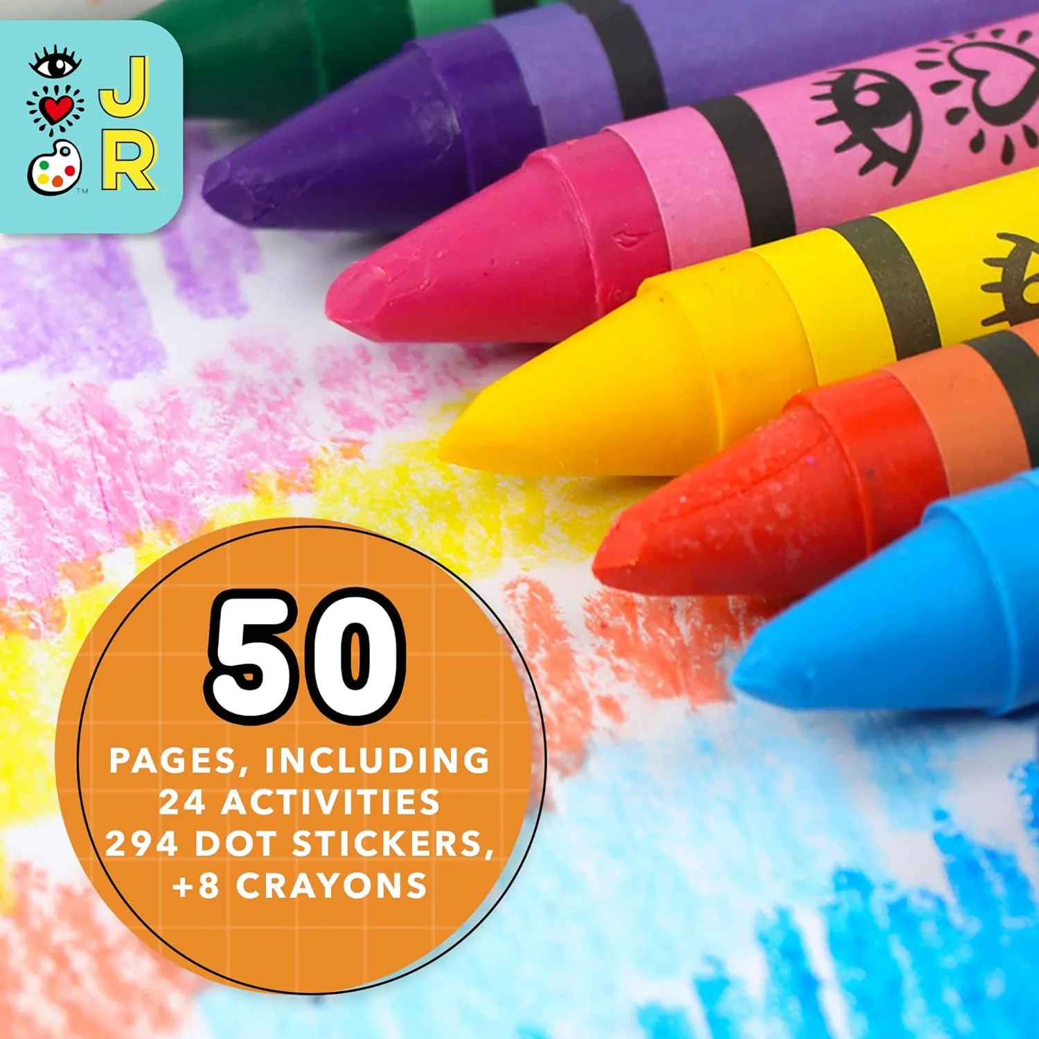 Bright Stripes Travel Coloring Kit for Kids: Art On the Go Coloring Books and Crayons, Sticker Activity Book - Mess-Free Collage Fun for Ages 3  (Art On The Go, Going Dotty Ocean)