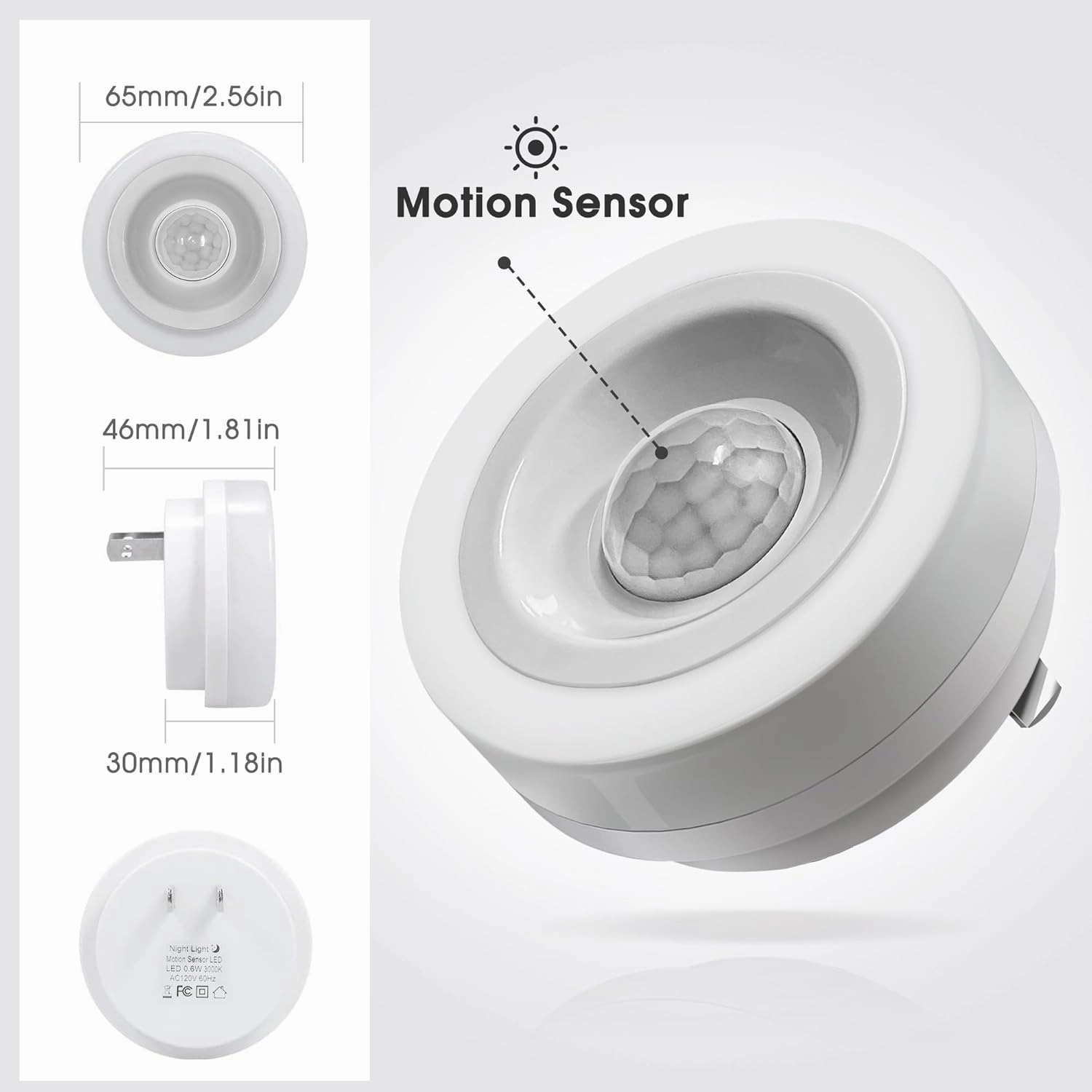 Briignite Motion Sensor Night Light Orange, [2 Pack] Night Lights Plug into Wall, Auto On/Off Motion Activation Nightlight, Energy-Saving 0.6W LED Amber Night Light, Ideal for Kids, Bedroom, Bathroom