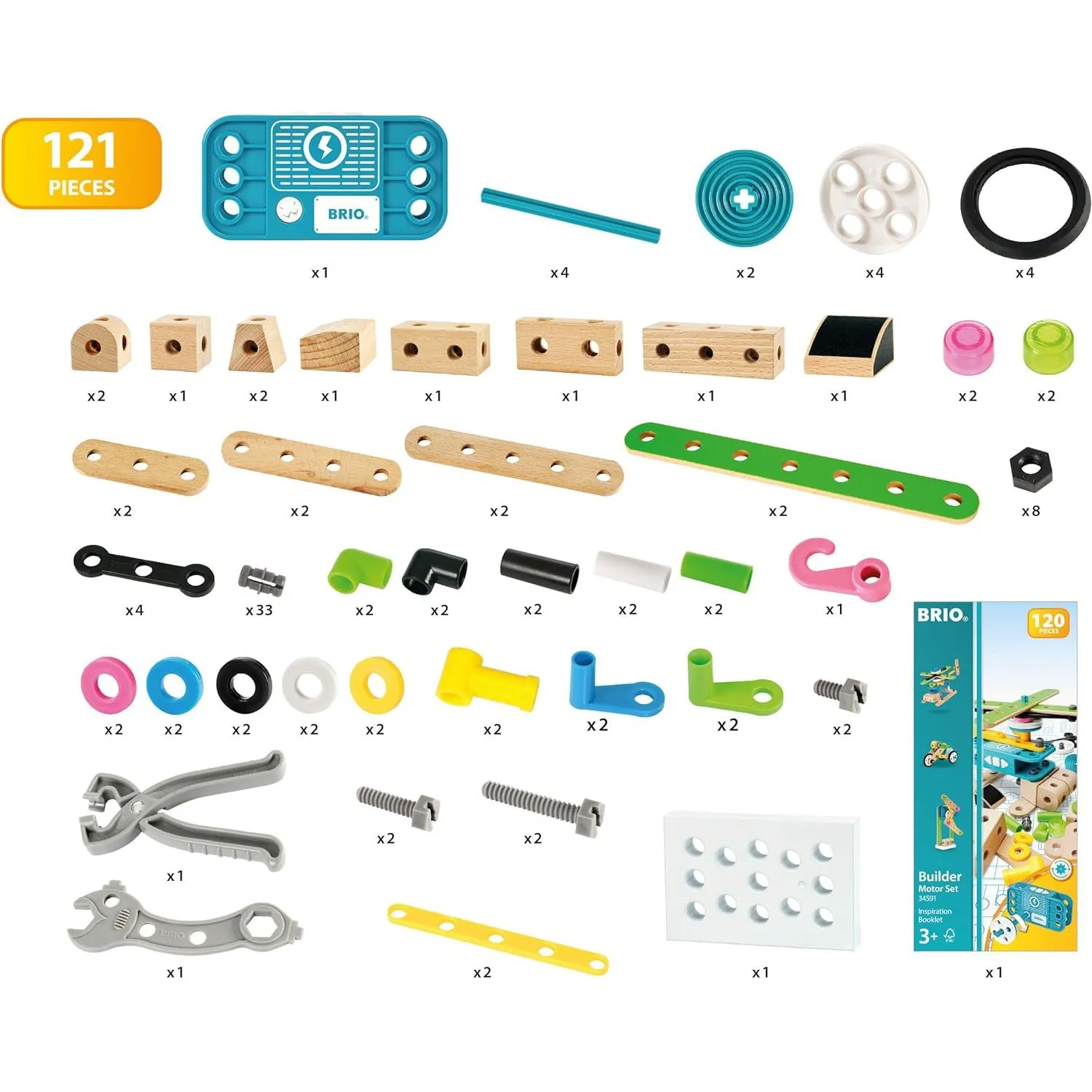 BRIO Builder Motor Set - 121 Pieces