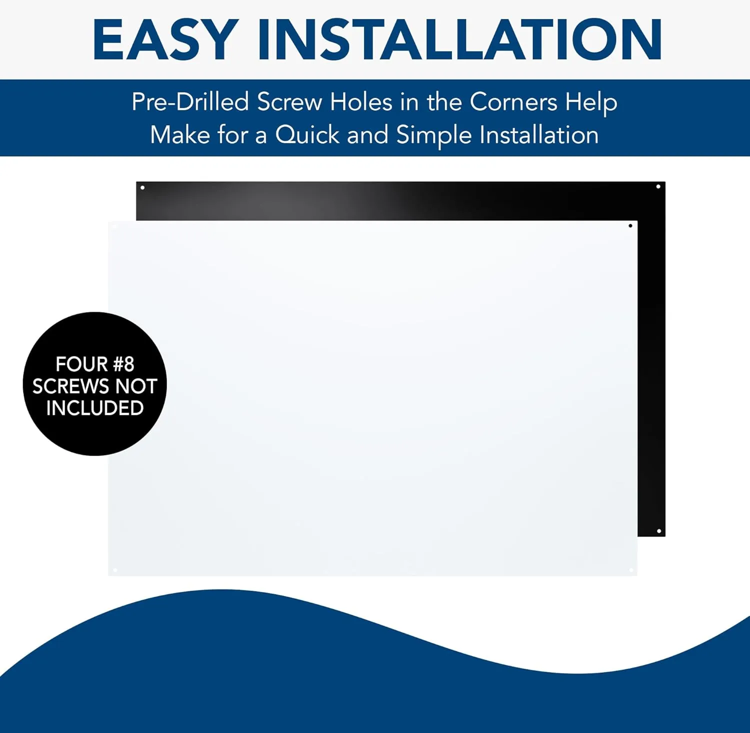 Broan-NuTone SP300224 Reversible Backsplash Splatter Guard and Cooking Shield, Range Hood Accessories to Keep Kitchen Clean, 30"x24", White/Black