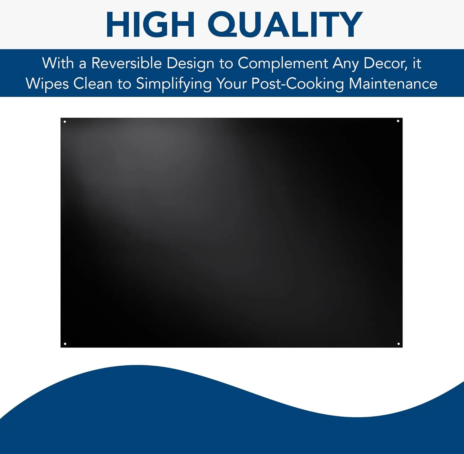 Broan-NuTone SP300224 Reversible Backsplash Splatter Guard and Cooking Shield, Range Hood Accessories to Keep Kitchen Clean, 30"x24", White/Black
