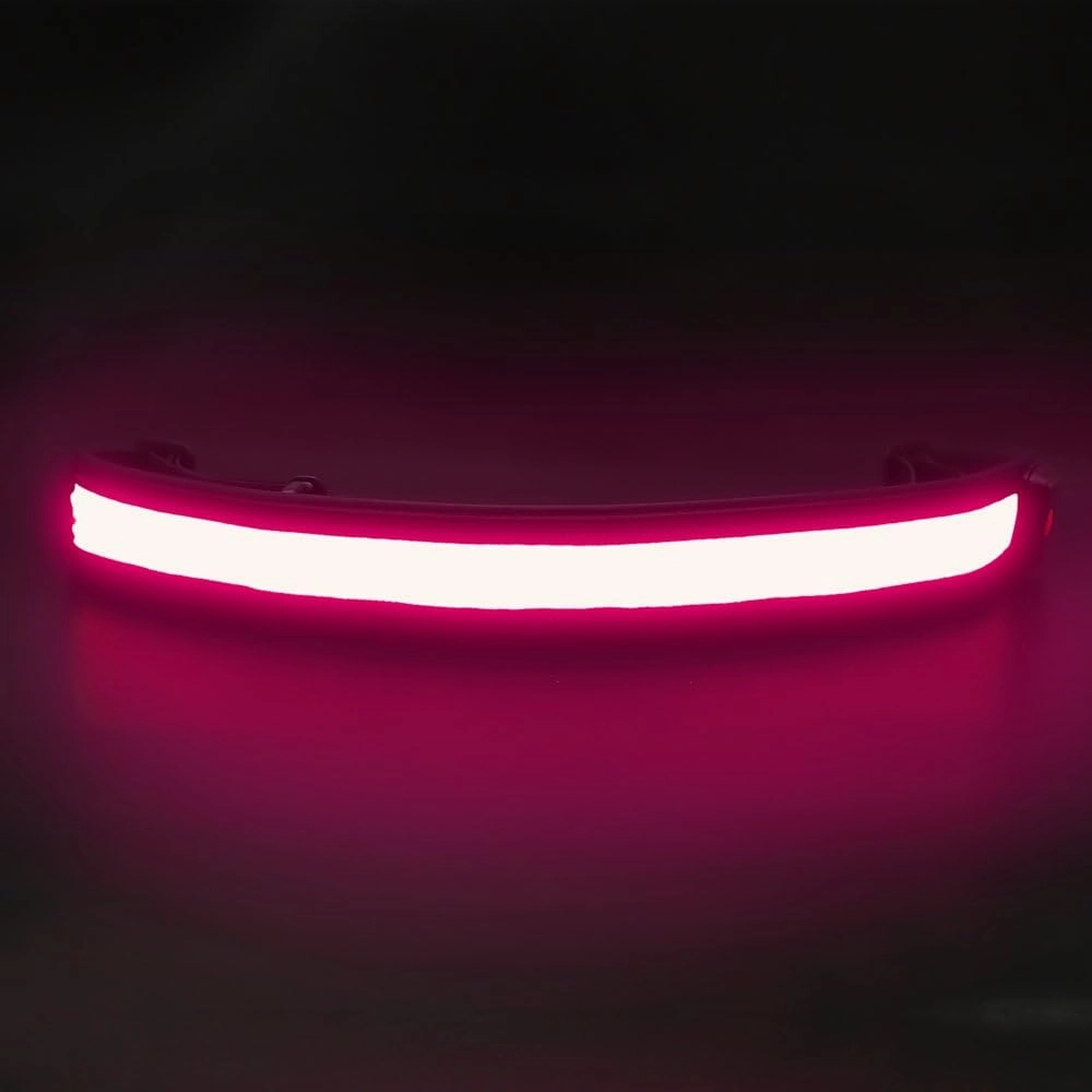 BSEEN LED Running Waist Belt - USB Rechargeable Reflective Glowing LED Waistband, Flashing Safety Light Belt for Runners, Joggers, Walkers, Pet Owners, Cyclists