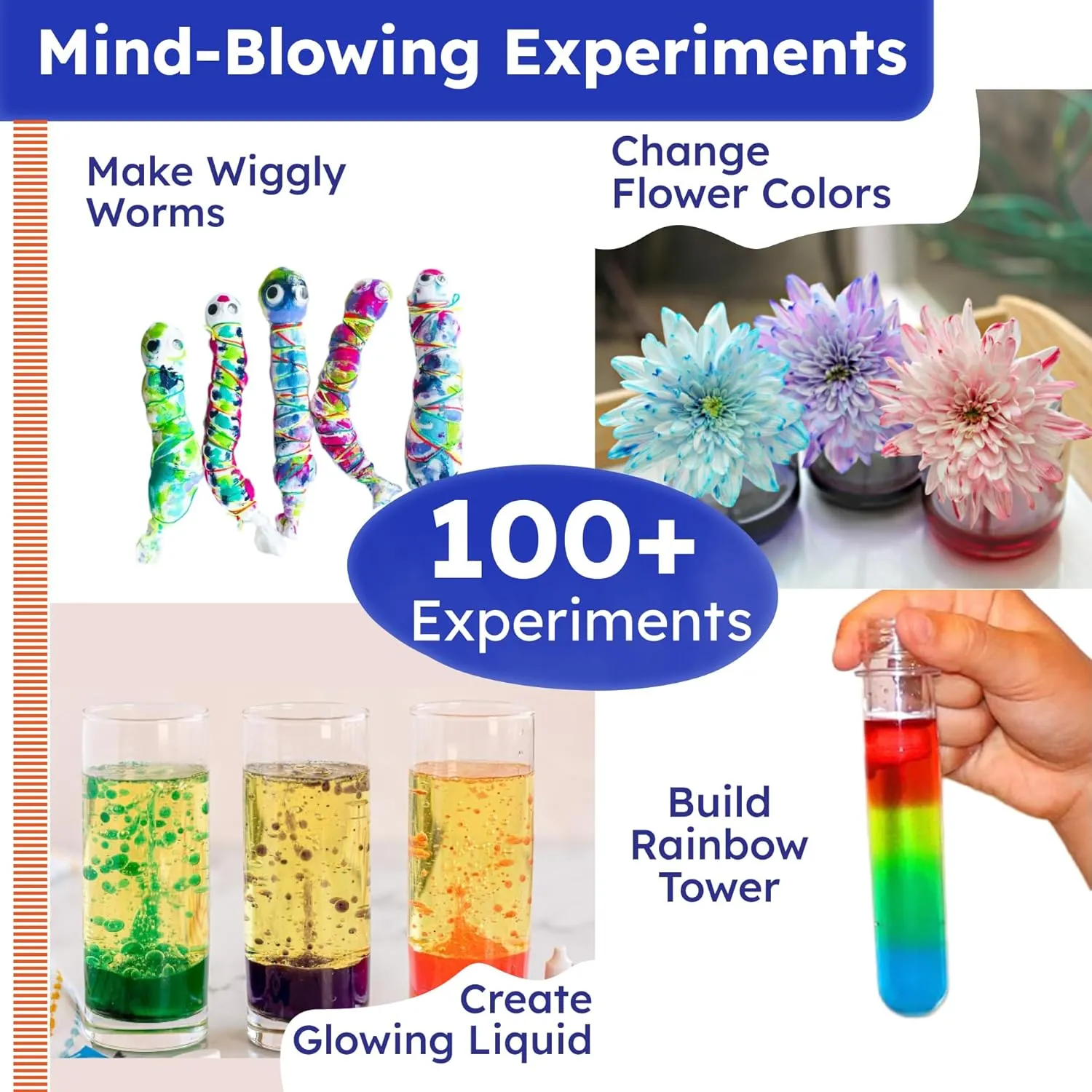 Butterfly Edufields 100  Science Kits for Kids Age 4-8 | Science Kit Gifts for 6 Year Old Boys & Girls | Science Experiments for Kids 6-8 | Science Kits Age 4-8 | Cool 7 Year Old Gifts