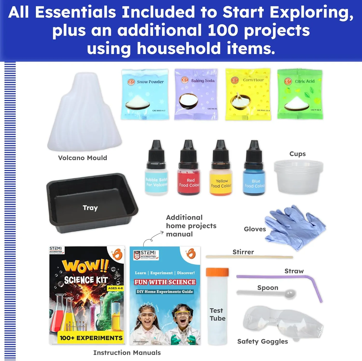 Butterfly Edufields 100  Science Kits for Kids Age 4-8 | Science Kit Gifts for 6 Year Old Boys & Girls | Science Experiments for Kids 6-8 | Science Kits Age 4-8 | Cool 7 Year Old Gifts