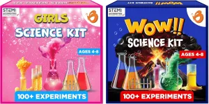 ButterflyEduFields 100  Girls Science Kit for Kids Ages 4 5 6 7 8 Years | Girls Science Experiments &100  Science Experiments Kit for Kids Ages 4 5 6 7 8 Years Old