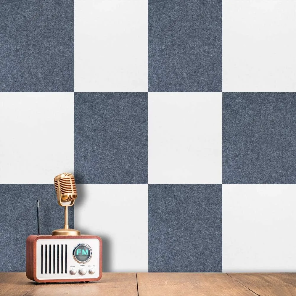BXI Sound Absorber - 31.5 X 23.6 X 3/8 Inches 6 Pack High Density Acoustic Absorption Panel, Sound Absorbing Panels Reduce Echo Reverb, Tackable Acoustic Panels for Wall and Ceiling Acoustic Treatment