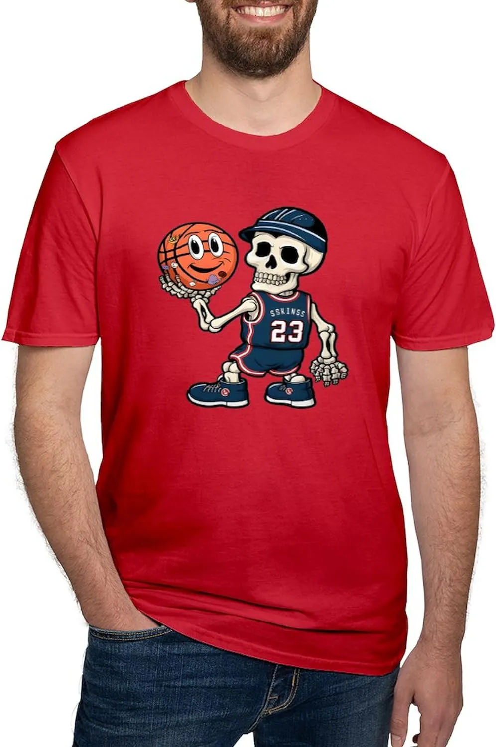 CafePress A Humorous and Creative Basketball Play Men's Classic T Shirt Men's Fitted Graphic T-Shirt
