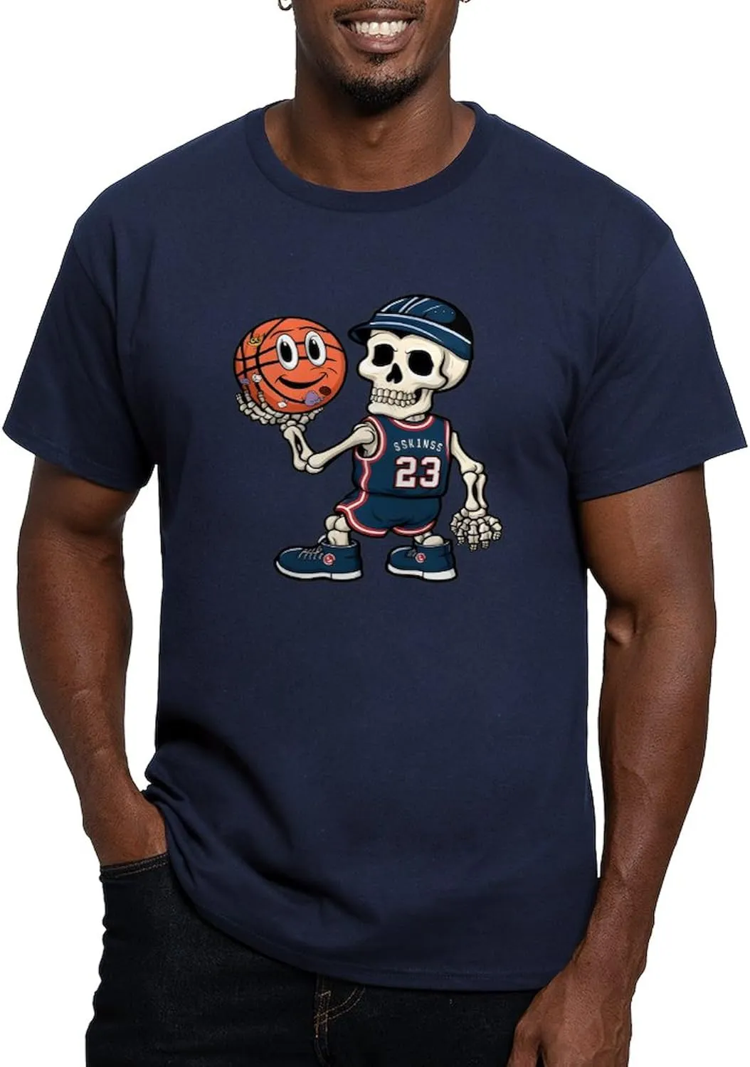 CafePress A Humorous and Creative Basketball Play Men's Classic T Shirt Men's Fitted Graphic T-Shirt