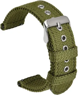 Canvas Nylon Watch Strap 18mm 20mm 22mm 24mm Universal Men Women Stainless Steel Pin Buckle