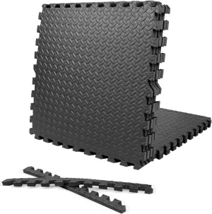CAPHAUS 1/2 Inch Thickness Multipurpose EVA Foam Floor Tiles, 24-Inch x 24-Inch Interlocking Floor Mat for Indoor Gym and Home Use