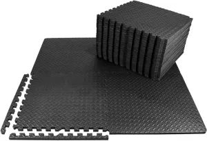 CAPHAUS EVA Foam Floor Tiles, 24 Inch x 24 Inch x ¾” Extra Thick Puzzle Exercise Mat, Interlocking Foam Gym Mats for Home and Gym Equipment