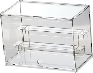 Car Model Display Box Clear Display Box with Two Layers Shelves Action Figure Display Case Model Car Showcase for Living Room