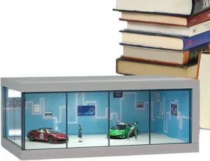 Car Model Storage Case - LED Light-Up Model Car Showcase, Dustproof LED Display Cabinet, Clear Acrylic Car Collection Box, Multi-Layer Toy Car Display Stand & Space-Saving Stackable Display Unit