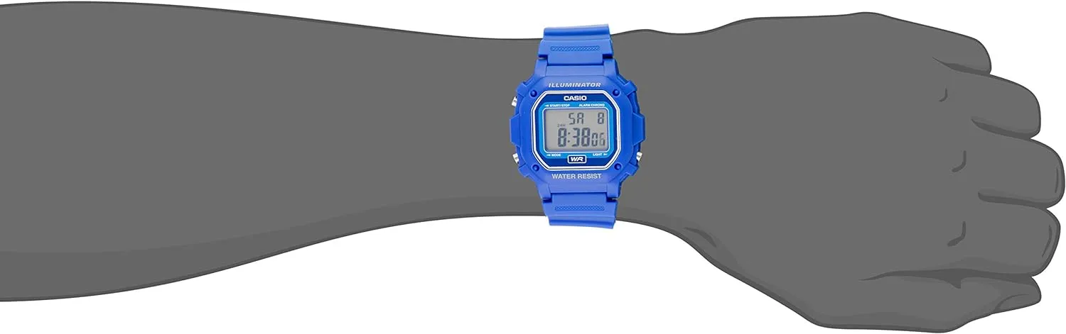 Casio F108WH Series | Men's Digital Watch | Illuminator | Water Resistant | LED Light | Daily Alarm | 1/100 SEC Stopwatch | 3 Hands (HR, Min, SEC) | Date/Day Display | Daily Alarm | 7 Year Battery