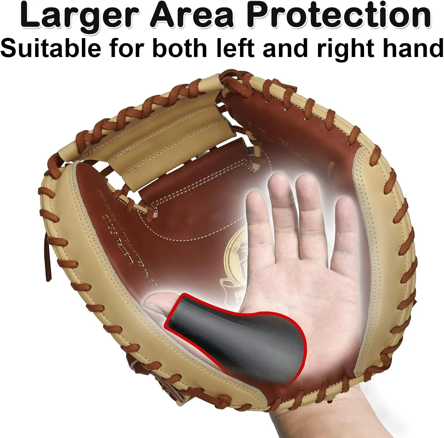 Catcher's Thumb Shield Baseball Thumb Guard 2 Size (Adult & Youth) Baseball & Softball Catchers Thumb Protector for Baseball Catcher Gear Training Aid Catcher Accessories Reduce Sting