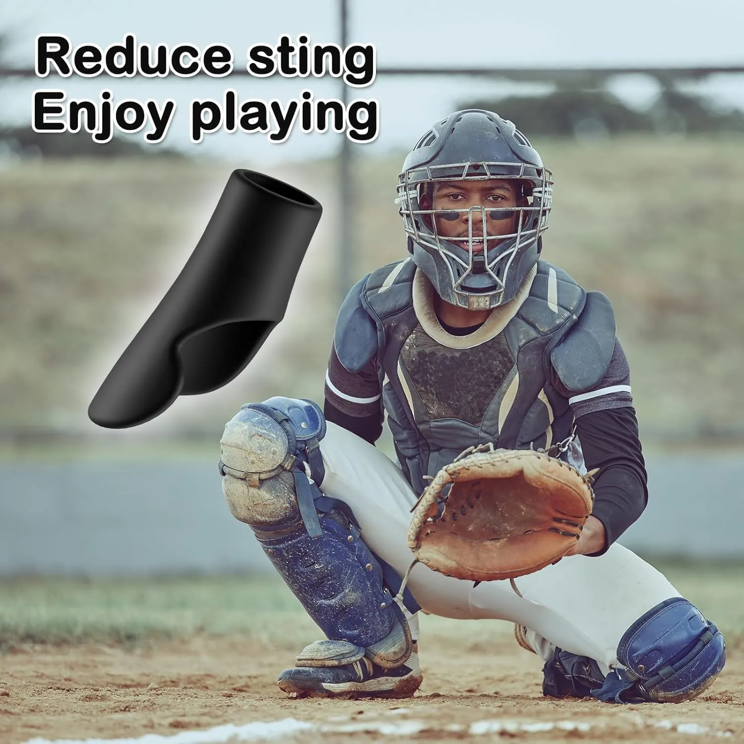 Catcher's Thumb Shield Baseball Thumb Guard 2 Size (Adult & Youth) Baseball & Softball Catchers Thumb Protector for Baseball Catcher Gear Training Aid Catcher Accessories Reduce Sting