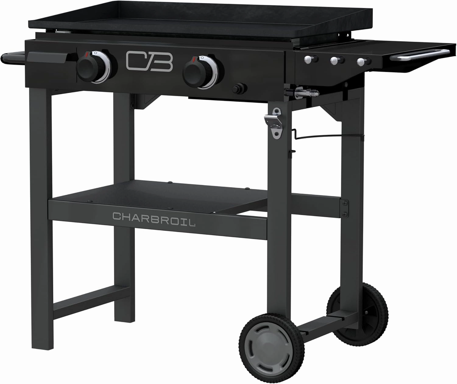Charbroil® 28" Performance Series™ Propane Gas Griddle with Cart 2 Burner Flat Top Grill, Black 463459924