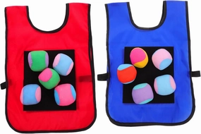 Children Tag Catch Toss Game: 12Pcs Children Sticky Ball Vest - Sticky Jersey Vest - Game Props Sticky Ball Vest - Dodgeball Balls Sticky Vest for Ball Sticky