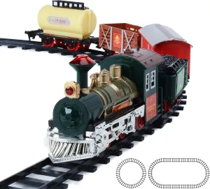 Christmas Holiday Train for Under The Tree Kids Toy Set with Sound and Light
