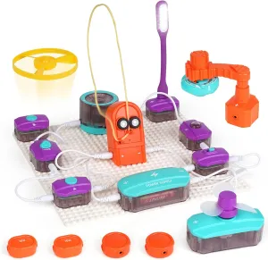 Circuits Electronics Science Kit for Kids Electronics Exploration Kit,Circuit Blocks Board with 71 Kinds Stem Projects,Physics Stem Kit for Boys Girls Stem Educational Engineering Toys Gift