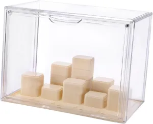 Clear Display Case,Showing Cabinet,Dustproof for Action Figure Showcase,Stackable Model Showcase Collectibles Display Box , L