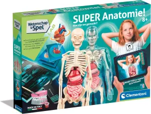 Clementoni - 56173 - Science & Game - Super Anatomy - Dutch Language, Scientific Experiments, Educational Games 8-12 Years, Made in Italy
