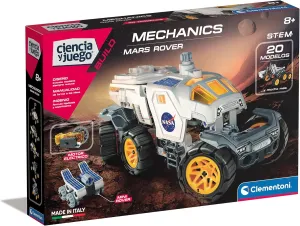 Clementoni Building Game - Science and Build Game - NASA Spaceship - Rover Riding Game, Mechanical Laboratory 8 Years, Toy In Spanish, Mandatory Batteries, Made in Italy, 55470