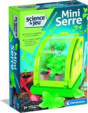Clementoni | Science & Game: Mini Greenhouse – Botanical Kit for Children 7 Years  | Assembling Greenhouse with Pots, Peat, Seed | Scientific Educational Game to Discover Botany | Gift Idea