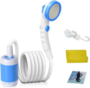 Cocoarm Camping Shower, Portable Showering Camping Shower Mobile Showering Electrical Rechargeable Bar for Pet Cleaning Beach Linen Hiking and Traveling Ipx7 5000 MAh