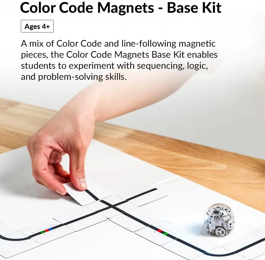 Color Code Magnets Base Kit: Interactive Coding Learning Tool for Kids Ages 5 , Enhances Logic & Problem-Solving Skills, Classroom Education, 36 Tiles, Evo Required Not Included