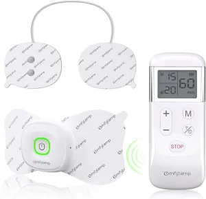 Comfytemp Wireless TENS Unit Muscle Stimulator, FSA HSA Eligible Rechargeable Tens Unit for Pain Relief with Remote Control, Portable Pulse Muscle Stimulator for Back Shoulder Sciatica, 15 Modes