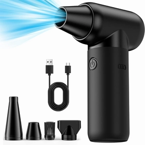Compressed Air Duster-3 Gears 180000RPM Electric Air Duster for Deep Cleaning Keyboard&PC-Adjustable Rechargeable Cordless Jet Dry Blower Air Blower for Home and Car-Replaces Compressed Air Cans