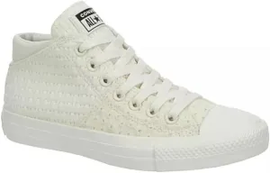 Converse Unisex Chuck Taylor All Star Madison Mid Canvas Sneaker - Lace up Closure Style - Egret/Vintage White 8
