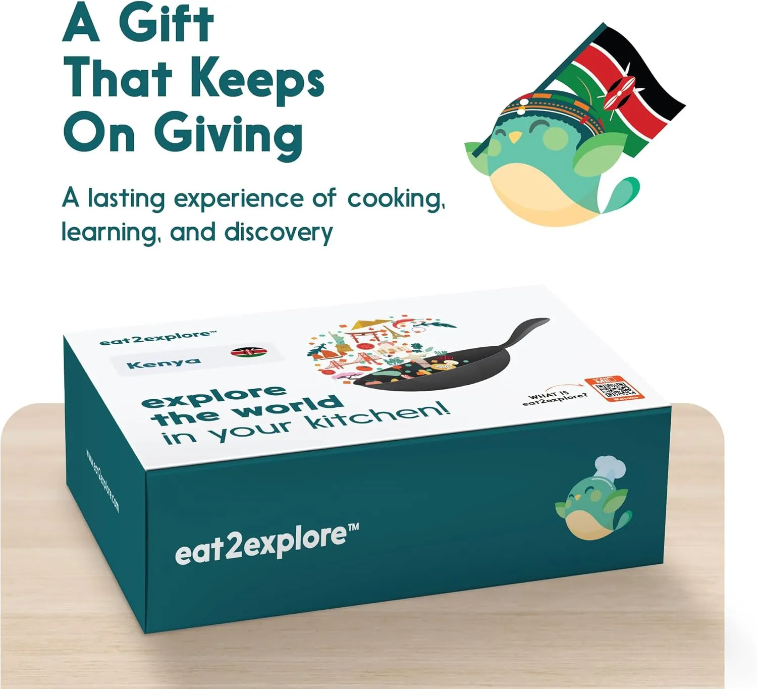 Cooking Kits for Kids - Interactive & Educational Set with 3 Recipe Cards, Key Ingredients & Cooking Tools - Ideal Idea for Kids who Love to Create Meals (Kenya Edition)