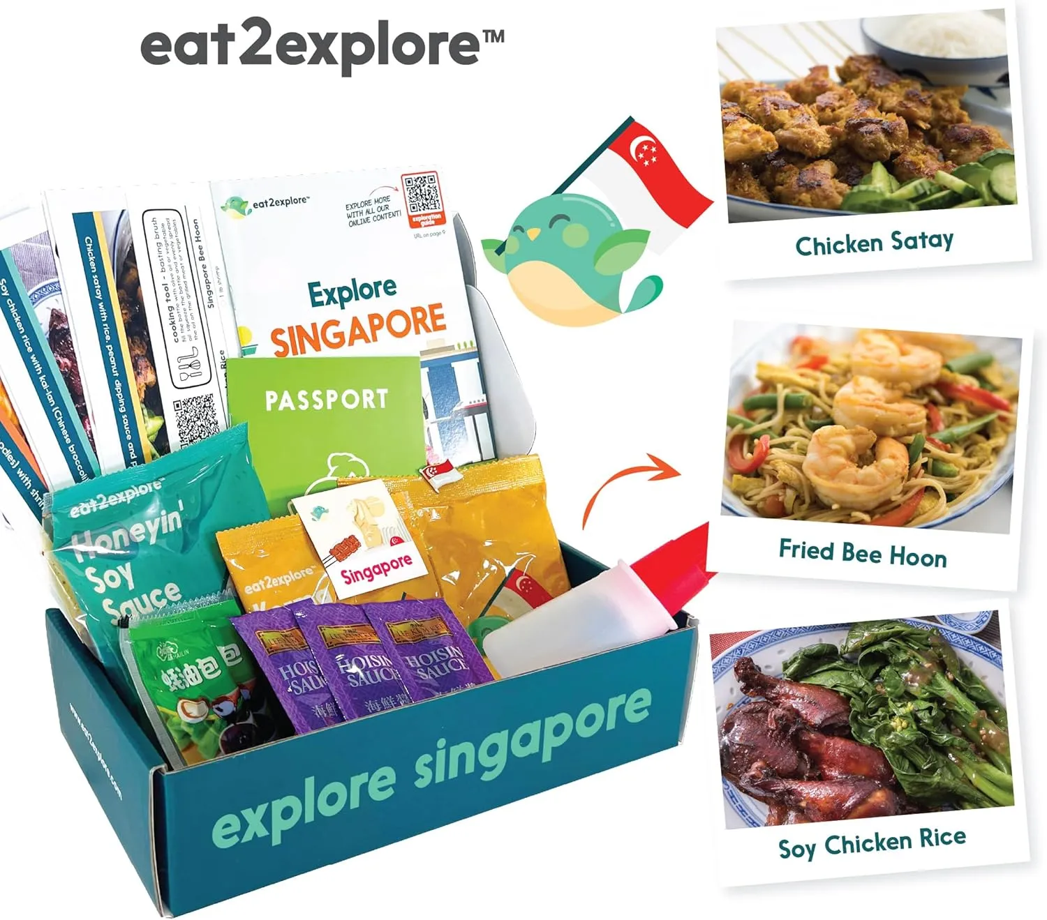 Cooking Kits for Kids - Interactive & Educational Set with 3 Recipe Cards, Key Ingredients & Cooking Tools - Ideal Idea for Kids who Love to Create Meals (Singapore Edition)