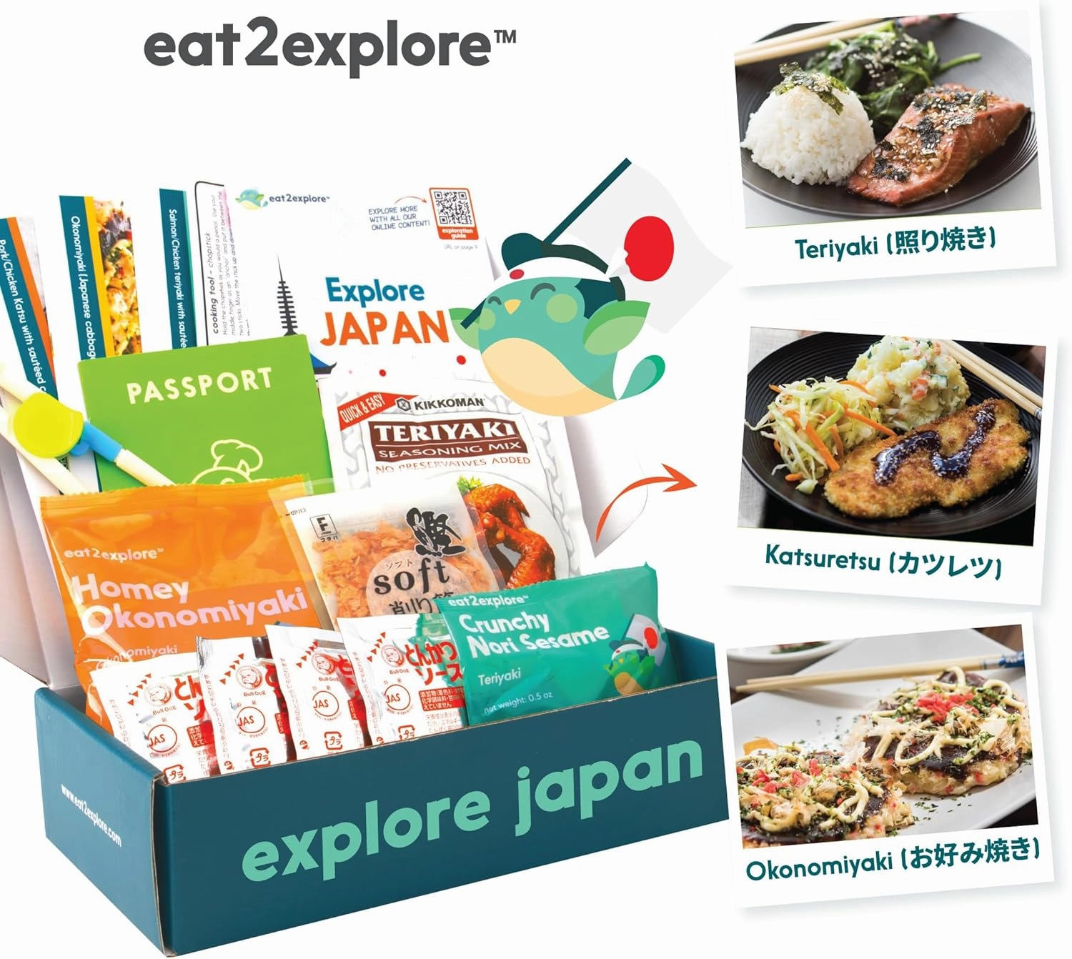 Cooking Kits for Kids - Interactive & Educational Set with 3 Recipe Cards, Key Ingredients & Cooking Tools - Ideal Idea for Kids who Love to Create Meals (Japan Edition)