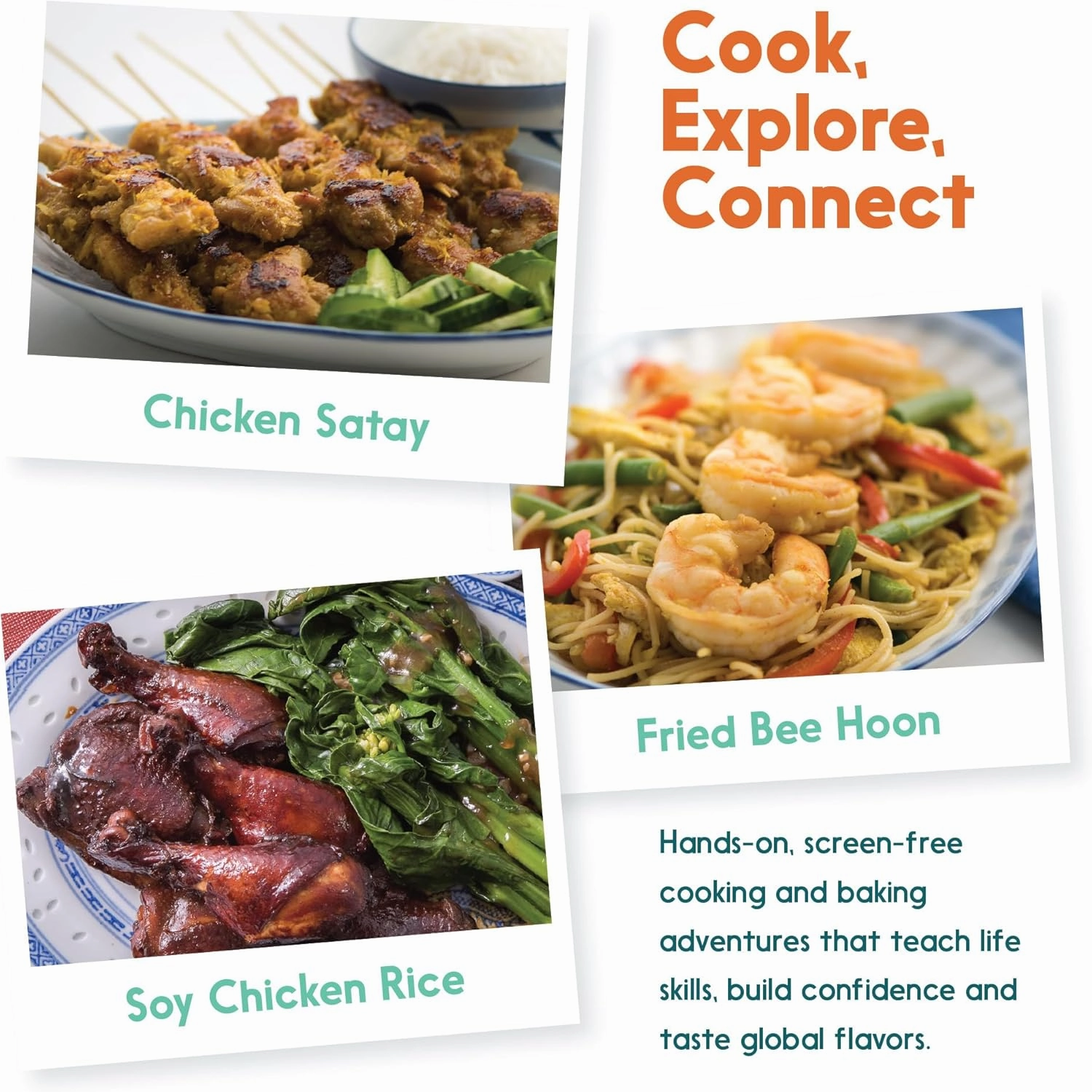 Cooking Kits for Kids - Interactive & Educational Set with 3 Recipe Cards, Key Ingredients & Cooking Tools - Ideal Idea for Kids who Love to Create Meals (Singapore Edition)