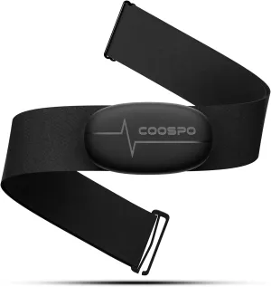 COOSPO Heart Rate Monitor Chest Strap, Bluetooth ANT  Heart Rate Monitor Chest Sensor with 400H Battery, HRM Works with Strava/Wahoo Fitness/Polar Beat/Peloton/DDP Yoga App
