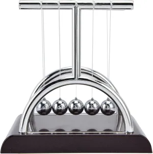 Cradle Balance Pendulum, 5.3 x 4.5 x 5.5 in Swinging Balls with Black Base, Desktop Decoration, for Home, Office Decoration, Stress Relief, Fun Science Fidget Accessories