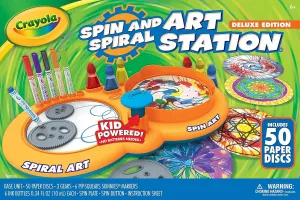 Crayola Spin & Spiral Art Station Deluxe, DIY Crafts, Toys for Boys & Girls, Gift, Ages 6, 7, 8, 9