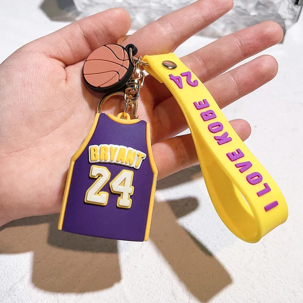 Creative Basketball Jersey Keychain Pendant - Perfect Gift for Basketball Fans and Lovers