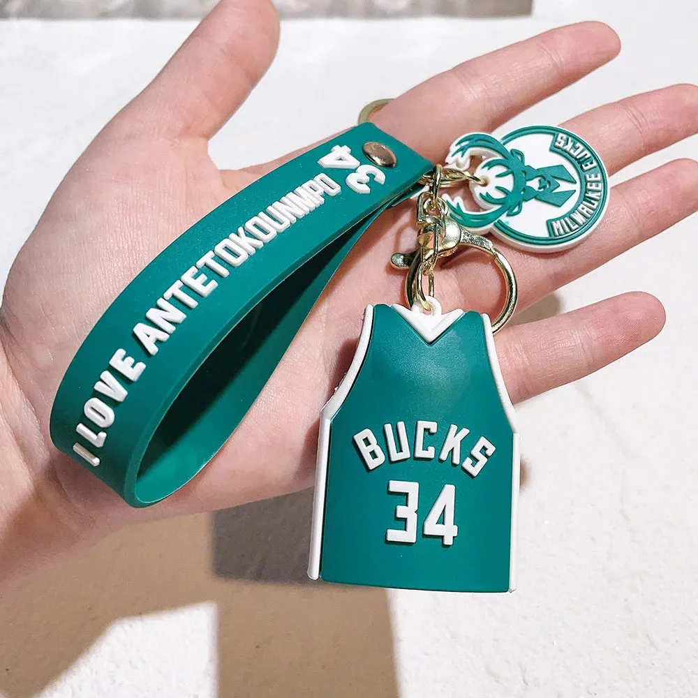 Creative Basketball Jersey Keychain Pendant - Perfect Gift for Basketball Fans and Lovers