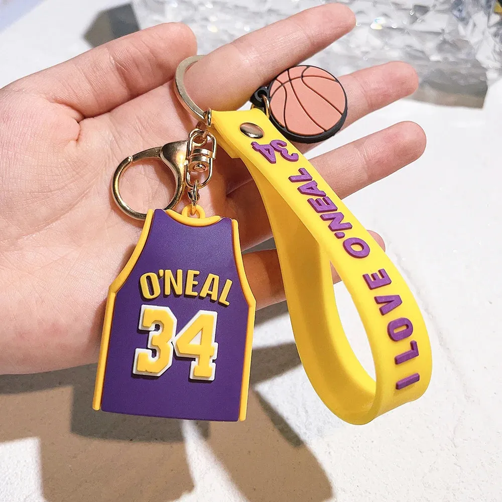 Creative Basketball Jersey Keychain Pendant - Perfect Gift for Basketball Fans and Lovers