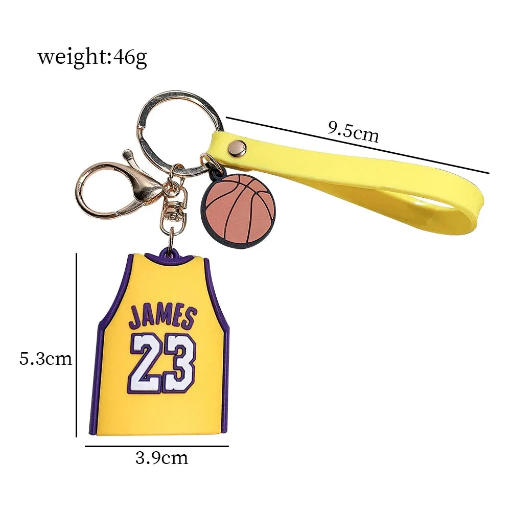 Creative Basketball Jersey Keychain Pendant - Perfect Gift for Basketball Fans and Lovers