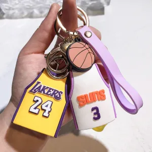 Creative Basketball Jersey Keychain Pendant - Perfect Gift for Basketball Fans and Lovers